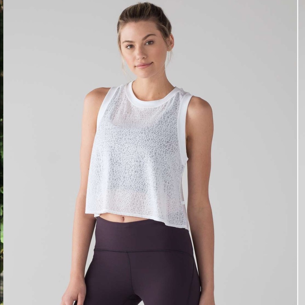 Lululemon Hint of Sheer Cropped Tank